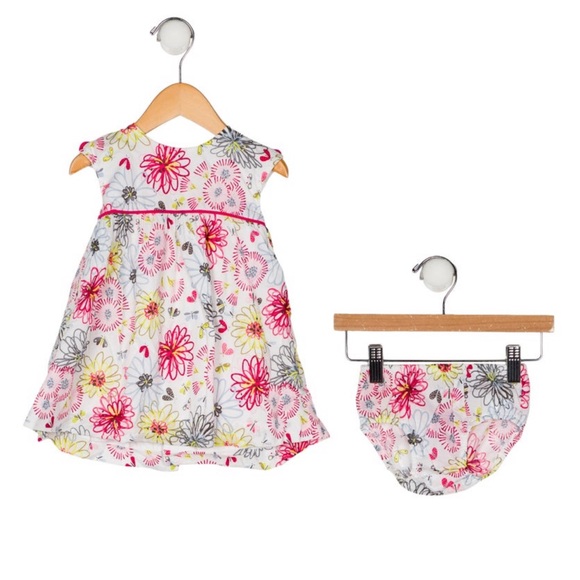 Catimini Girls Infant Floral Dress Set - Picture 1 of 6